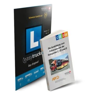 Set easytrucker Online-Training Kat. C+D mit Buch