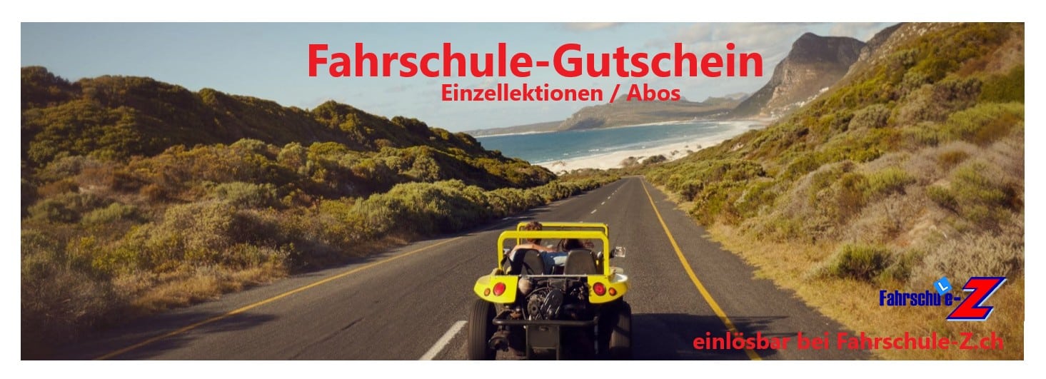 Fahrschule-Gutschein Fahrschule-Z für Einzellektionen und Abos