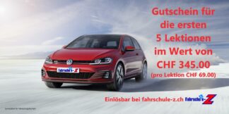 Fahrschul-Gutschein 5 Fahrlektionen Starter-Abo CHF 345.00