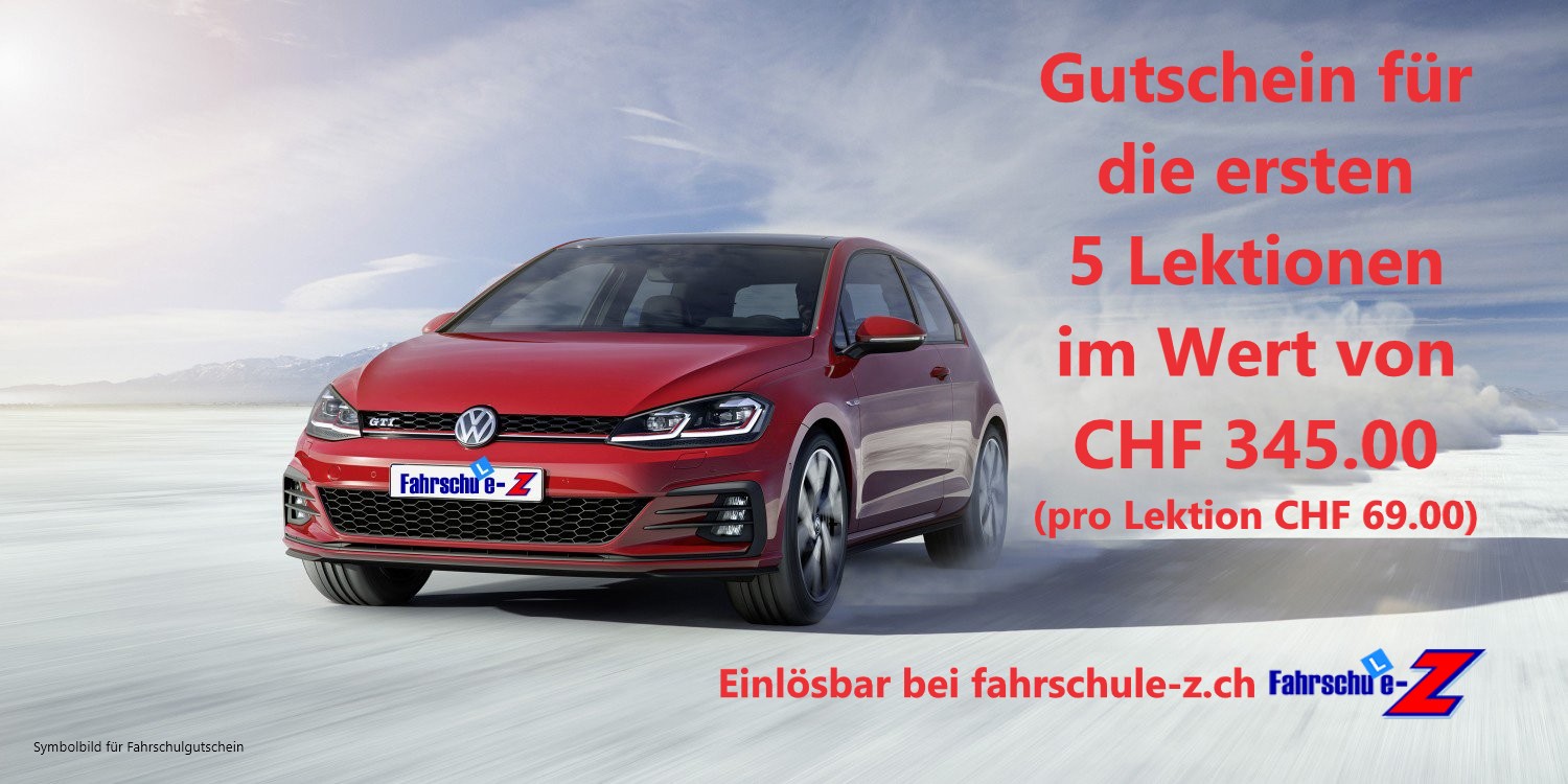 Fahrschul-Gutschein 5 Fahrlektionen Starter-Abo CHF 345.00