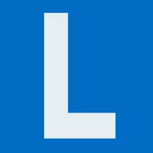 L-Schild Motorrad 12x12 cm